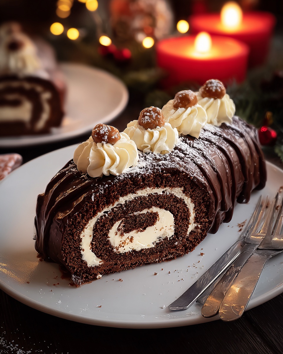 Yule Log Cake (Bûche de Noël) Recipe - Recipe Image