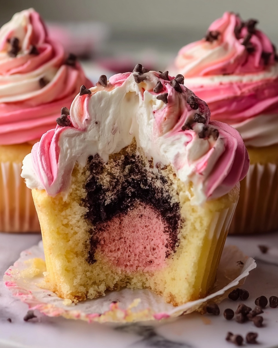 Heavenly Neapolitan Cream Cupcakes Recipe - Recipe Image