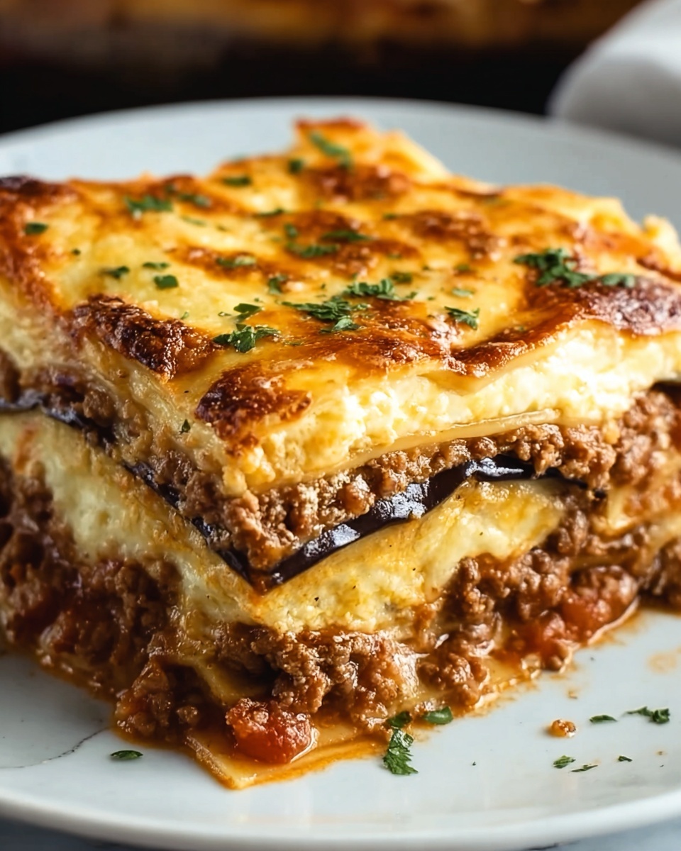 Classic Greek Eggplant Moussaka Recipe - Recipe Image