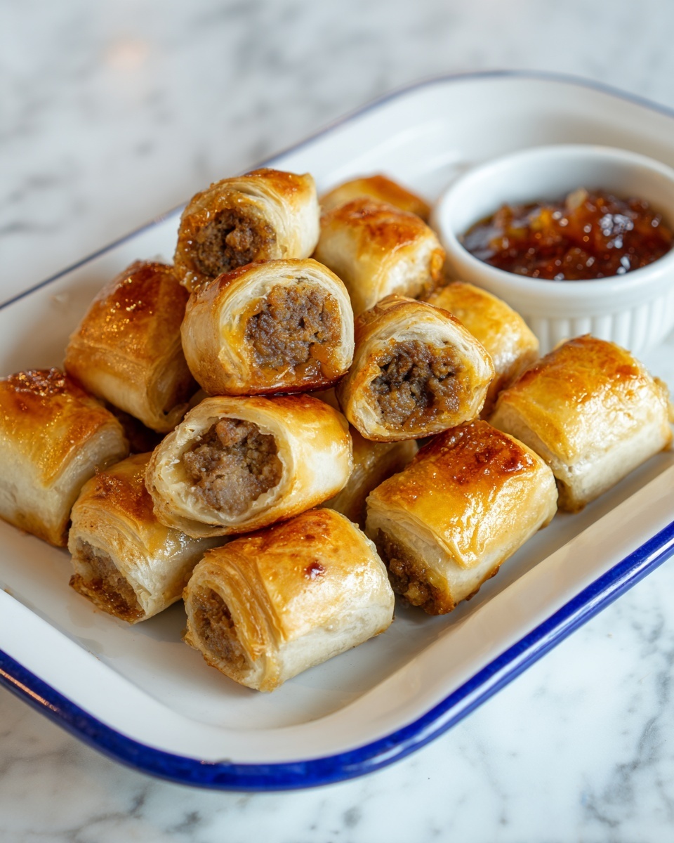 Cheese and Herb Sausage Rolls Recipe - Recipe Image