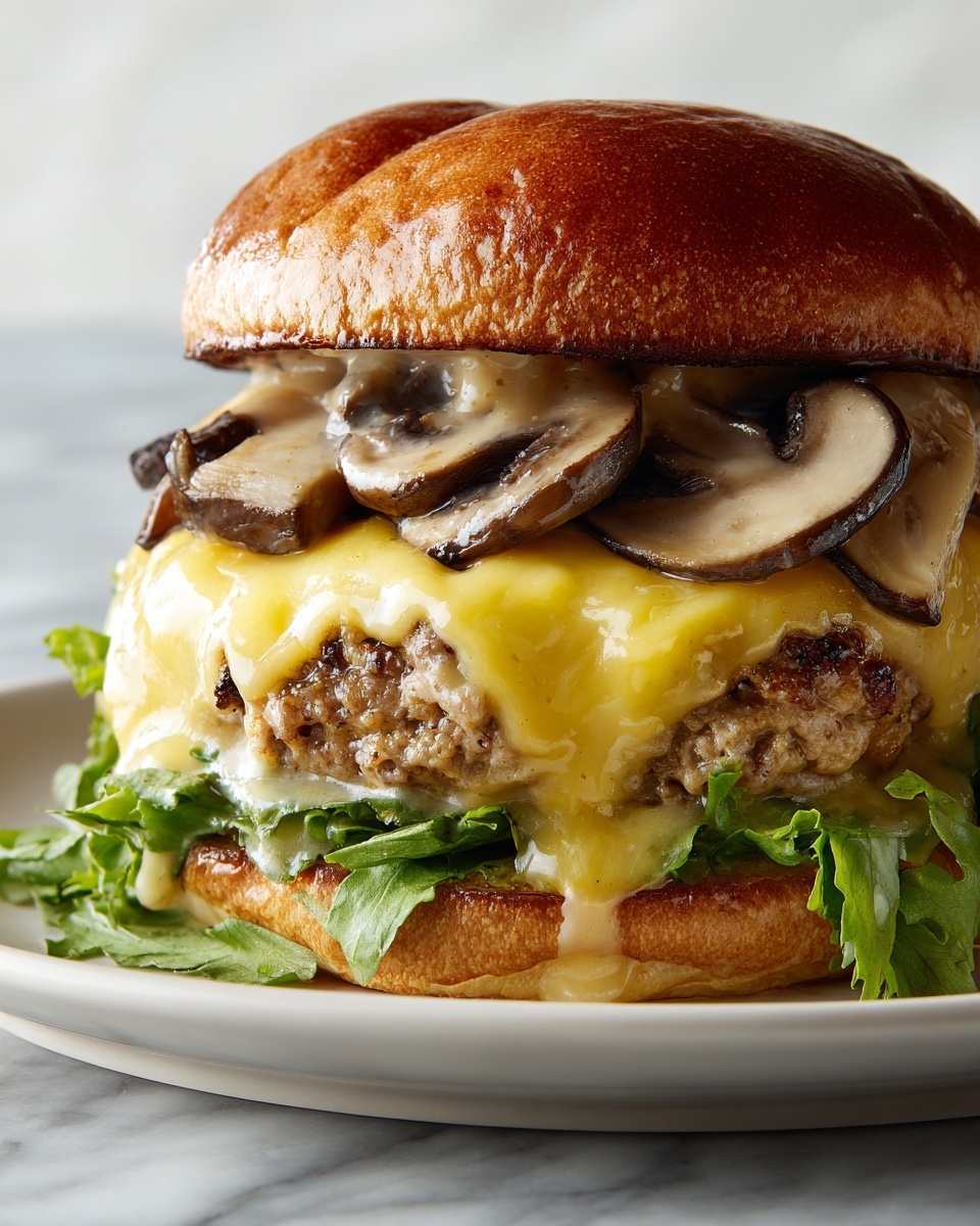 Mushroom Swiss Patty Melt Recipe - Recipe Image