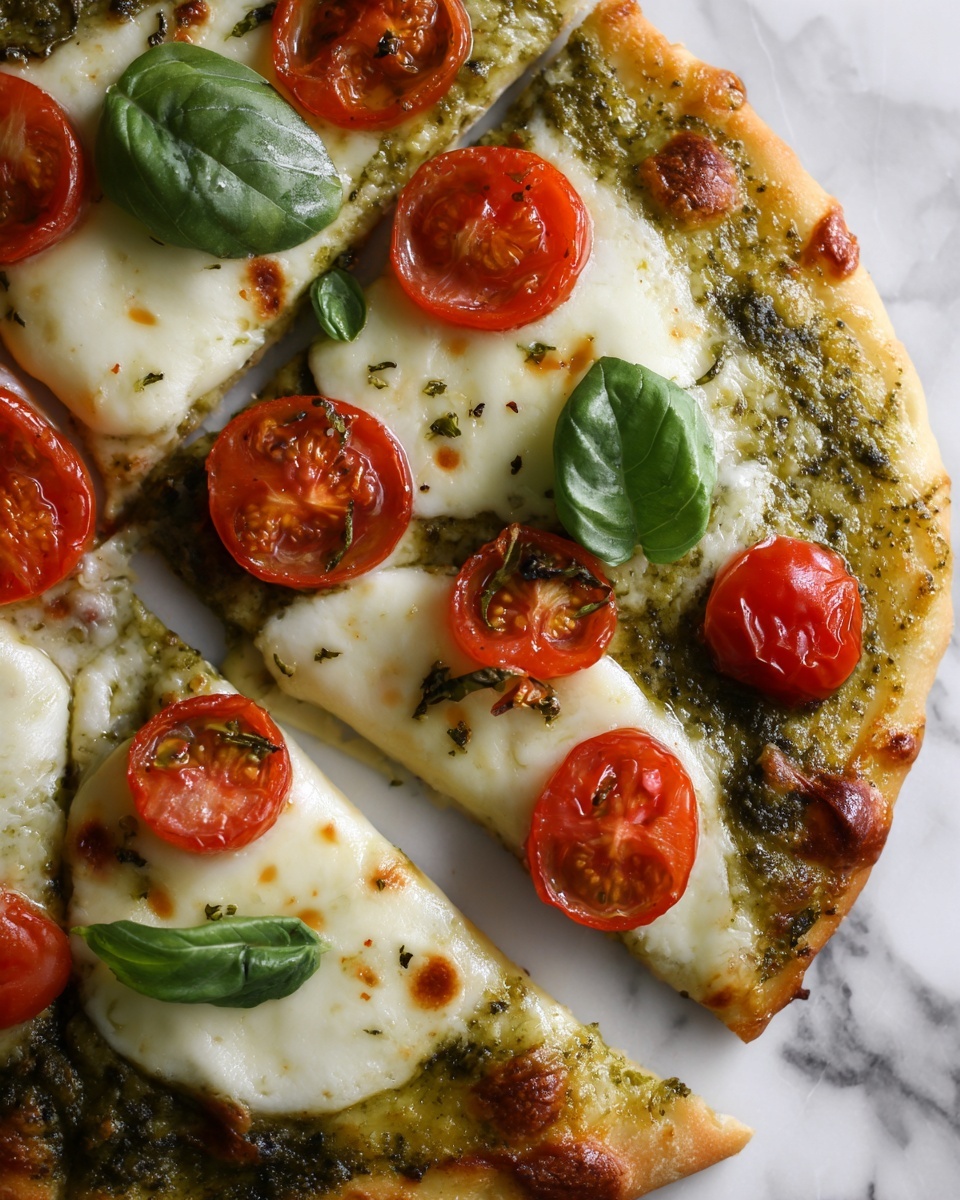 Veggie Garden Pesto Pizza Recipe - Recipe Image