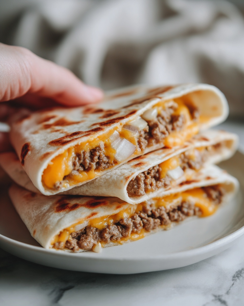 Cheesy Ground Beef Quesarito Recipe - Recipe Image