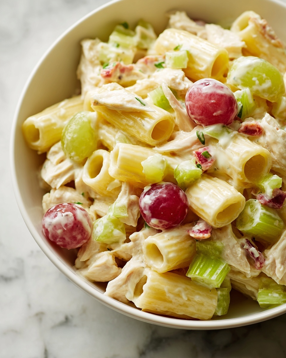 Macaroni Fruit Salad with Chicken and Fresh Fruit Recipe - Recipe Image