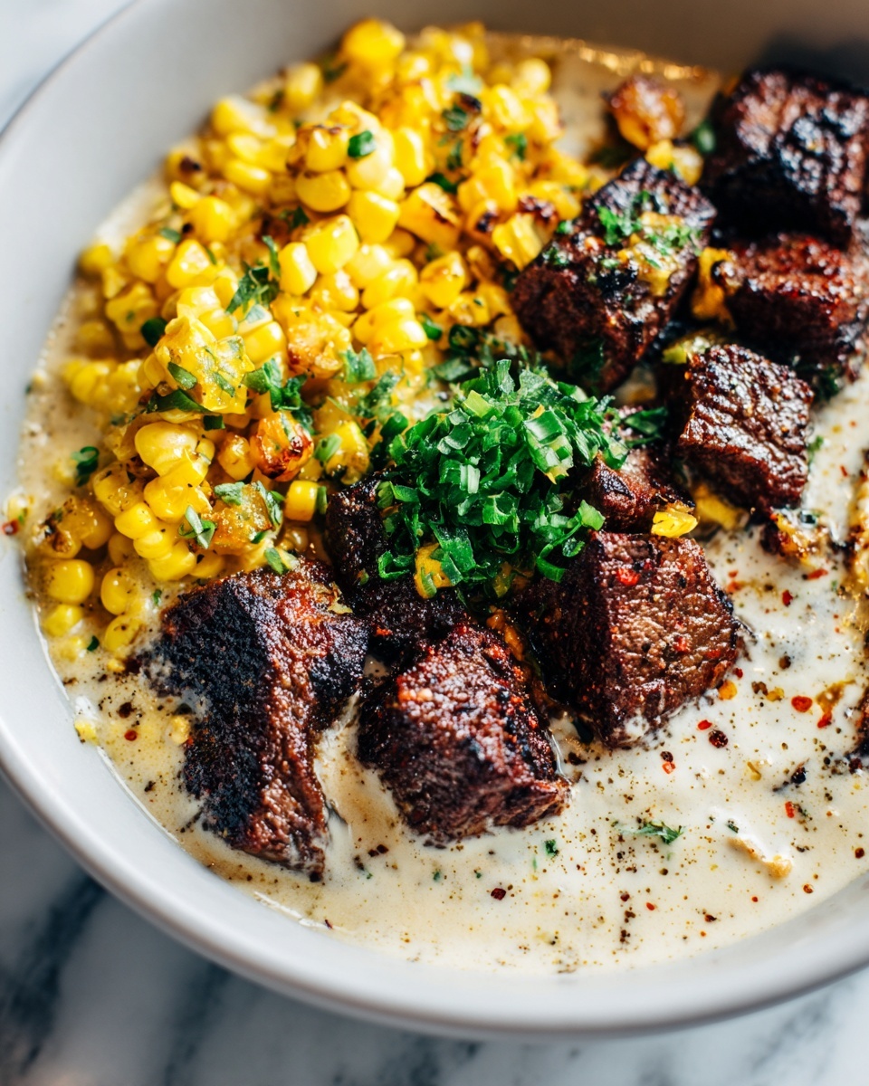 Korean BBQ Beef Bowl with Corn & Creamy Sauce Recipe - Recipe Image